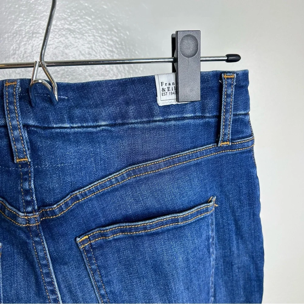 Frank & Eileen Flannigan Dark Wash Flare Jean Raw Hem Size 29